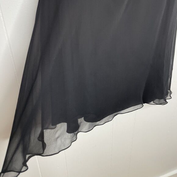 VTG Y2K Caché Mini Dress Sz 6 Silk Rainbow Beaded Party Cocktail Fairy Grunge - Picture 7 of 12